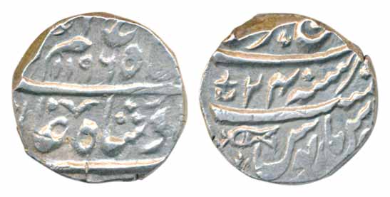 Jammu, Dogra Rajas, Silver Rupee, 11.02g, Dar al-Aman Jammu Mint, in the name of Shah Alam