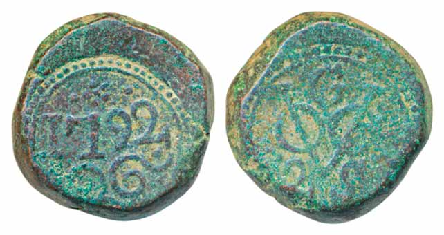 Ceylon, Copper 2 Stuvier, 28.27g,Galle Mint, 1792, “G” above “VOC” monogram on obv (KM# 30