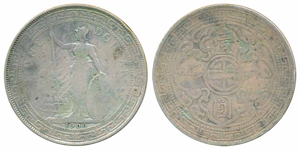 Great Britain, Silver Trade Dollar, 1900. Fine, scarce.