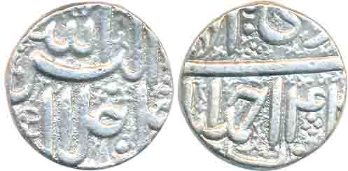 Akbar, Silver Rupee, 9.96g, “Jalalahu” type, Ahmedabad Mint, Ilahi 44, Month Di (KM# 93.2)