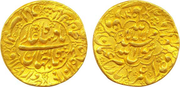 Shah Jahan, Gold Mohur, 10.87g, Dar al-Khilafa Akbarabad Mint, AH1068/RY31, Obv: Kalima wi