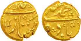 Muhammad Shah, Gold Pagoda, 3.32g, Imtiyazgarh Mint, RY 4 (KM# E440.1). Very fine, scarce.