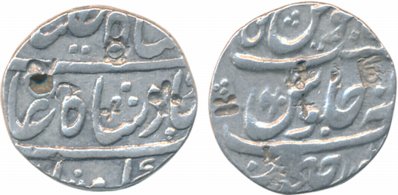 Chinchwar, Silver Rupee, 11.34g, in the name of Shah Alam II, battle Axe on rev (KM# 261).