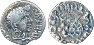 Satavahanas, Gautamiputra Yajna Satakarni, Silver Drachm, 1.98g, Portrait Type, Obv: Bust 