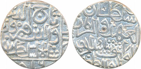 Taj al din Firuz Shah, Silver Tanka, 10.68g, Hadrat Ahsanabad Mint, AH 816 (G&G# BH63). Ve