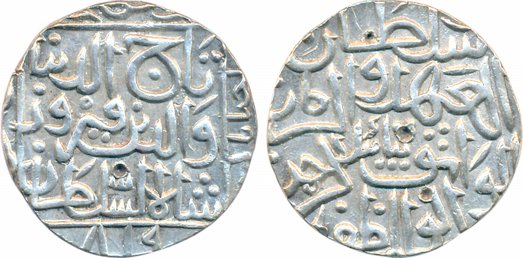 Taj al din Firuz Shah, Silver Tanka, 10.96g, Hadrat Ahsanabad Mint, AH 819 (G&G# BH63). Ve