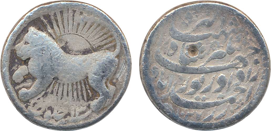 Jahangir, Silver Zodiac Rupee, 11.04g, “Leo” Sign, Ahmedabad Mint, AH 1027/ RY 13 (KM# 150