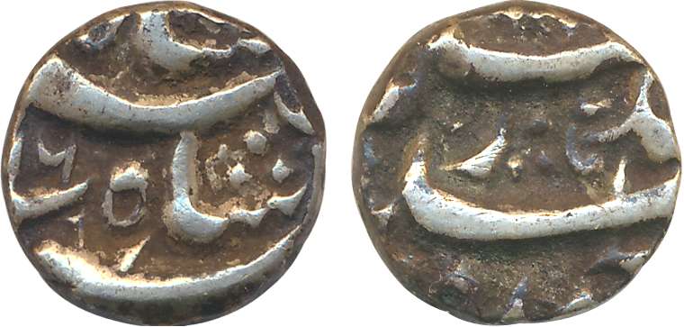 Jahangir, Silver ½ Rupee, 5.70g, Quandhar Mint (KM# 135.2). Very fine, rare.