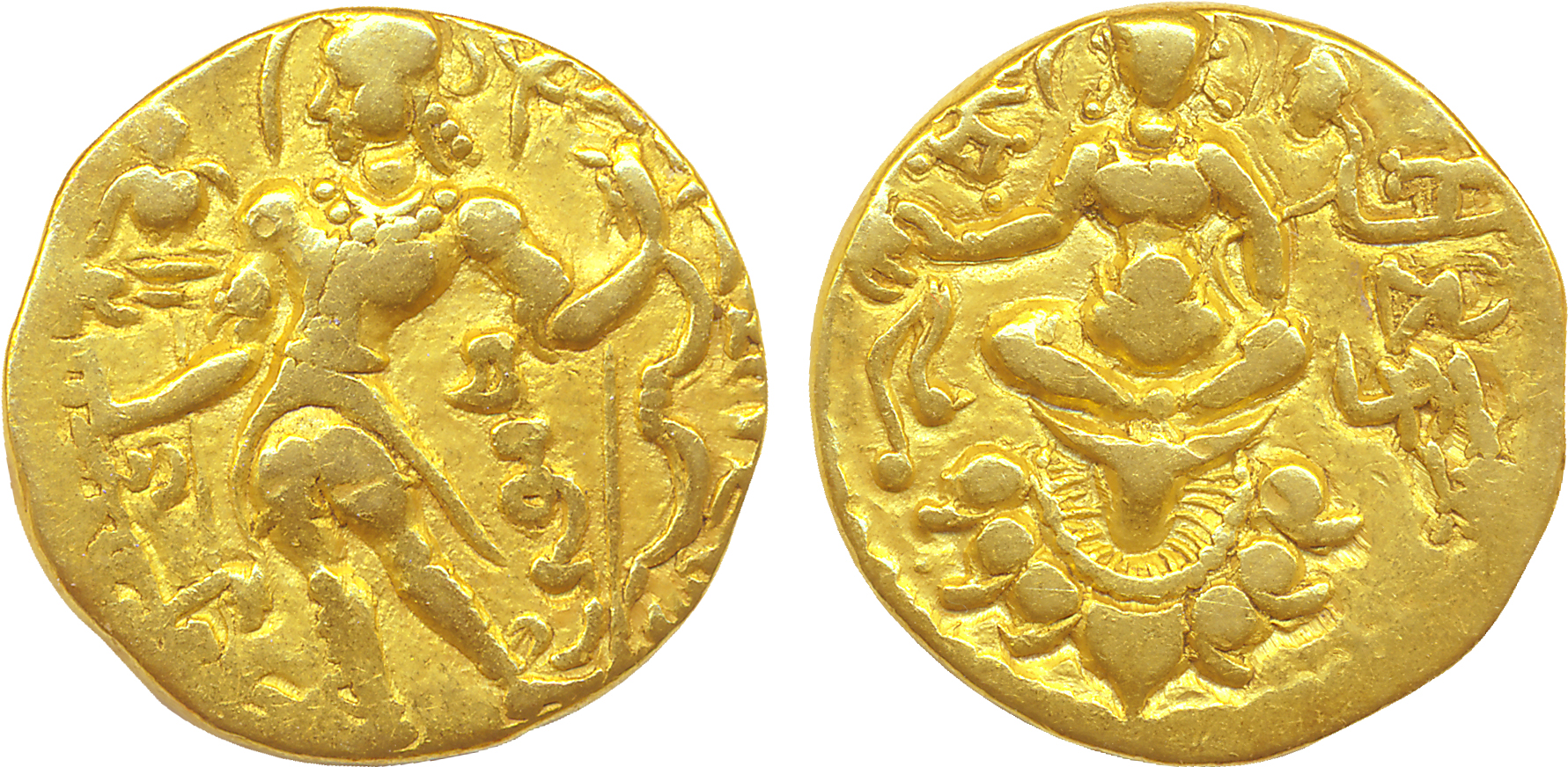 Gupta, Chandragupta II, Gold Dinar, 7.68g, “Archer” type, Altekar Class II, var. A, Obv: N