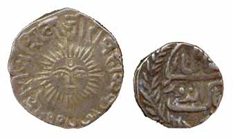 Set of 4: Silver, Rupee, ½, ¼ and 1/8 Rupee. Various dates, Very Fine. 4 coins