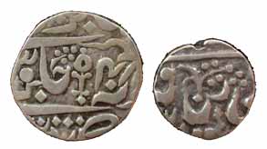 Silver (3), Set of 3 denominations: Rupee, ½ and ¼ Rupee. Very Fine, Scarce. 3 coins