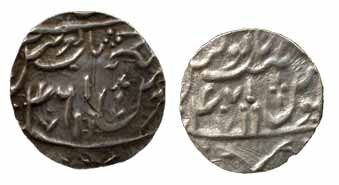 Saharanpur, Silver (2), Rupee, in the name of Shah Alam II, RY 46, 47. About Very Fine, Ra