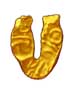 Shilaharas of Kolhapur, Gold, 0.41 g, U-Shaped Fanam, three separate punches, two with Kan