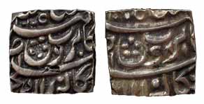 Akbar, Silver (3), Square Rupee, Bangal Mint, Kalima type (KM 86.1). Very Fine+, Scarce. 3