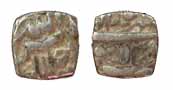 Akbar, Silver, 1.34 g, Square, 1/8 Rupee, Lahore Mint, Allahu Akbar type, Ilahi 38, Shahre