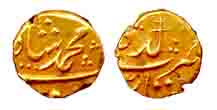 Muhammad Shah, Gold, Pagoda, Imtiyazgarh Mint (KM 439C.1). Very Fine+, Scarce.