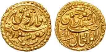 Mysore, Tipu Sultan, Gold Pagoda, 3.42g, Khursheed Sawad (Dharwad) Mint, AH 1217/ RY 7, Ob