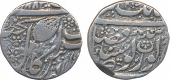 Amritsar, Silver Rupee,10.84g “Gobindshahi” Couplet, VS 188X (KM# 21.1). Very fine, scarce