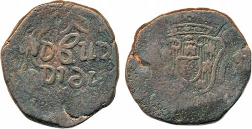 Jose I, Copper, Meia ½ Tanga- 30 Reis, 19.98g, ND (KM# 122). Very fine for the type, very 