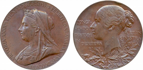 Victoria’s Diamond Jubilee Medal, Copper, 72.86g, 1837-1887, Obv: Matured bust of the Quee