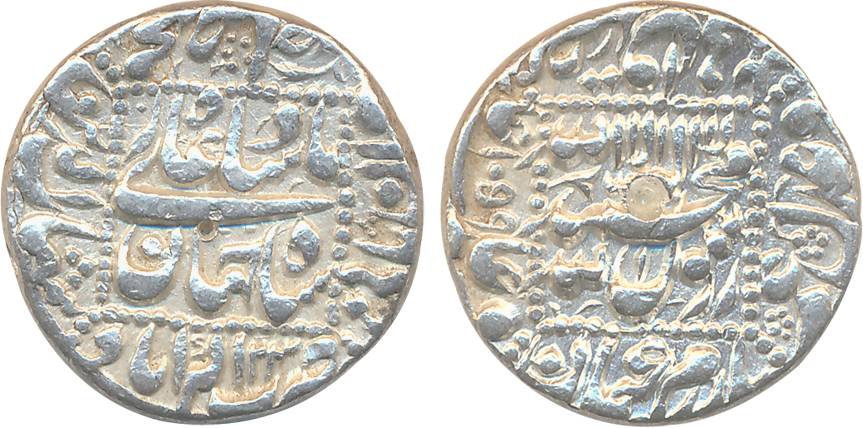 Shah Jahan, Silver Rupee, 11.37g, Akbarabad Mint, AH 1059/ RY 23, central inscription with