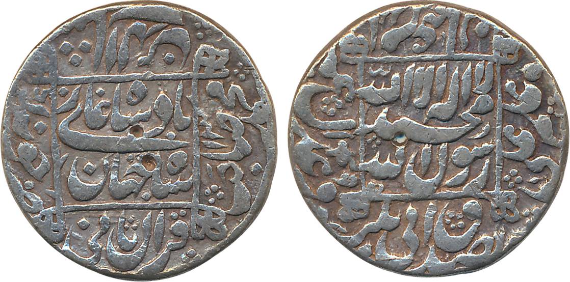 Shah Jahan, Silver Rupee, 11.35g, Junagadh Mint, AH 1049/ RY 13, central inscription withi