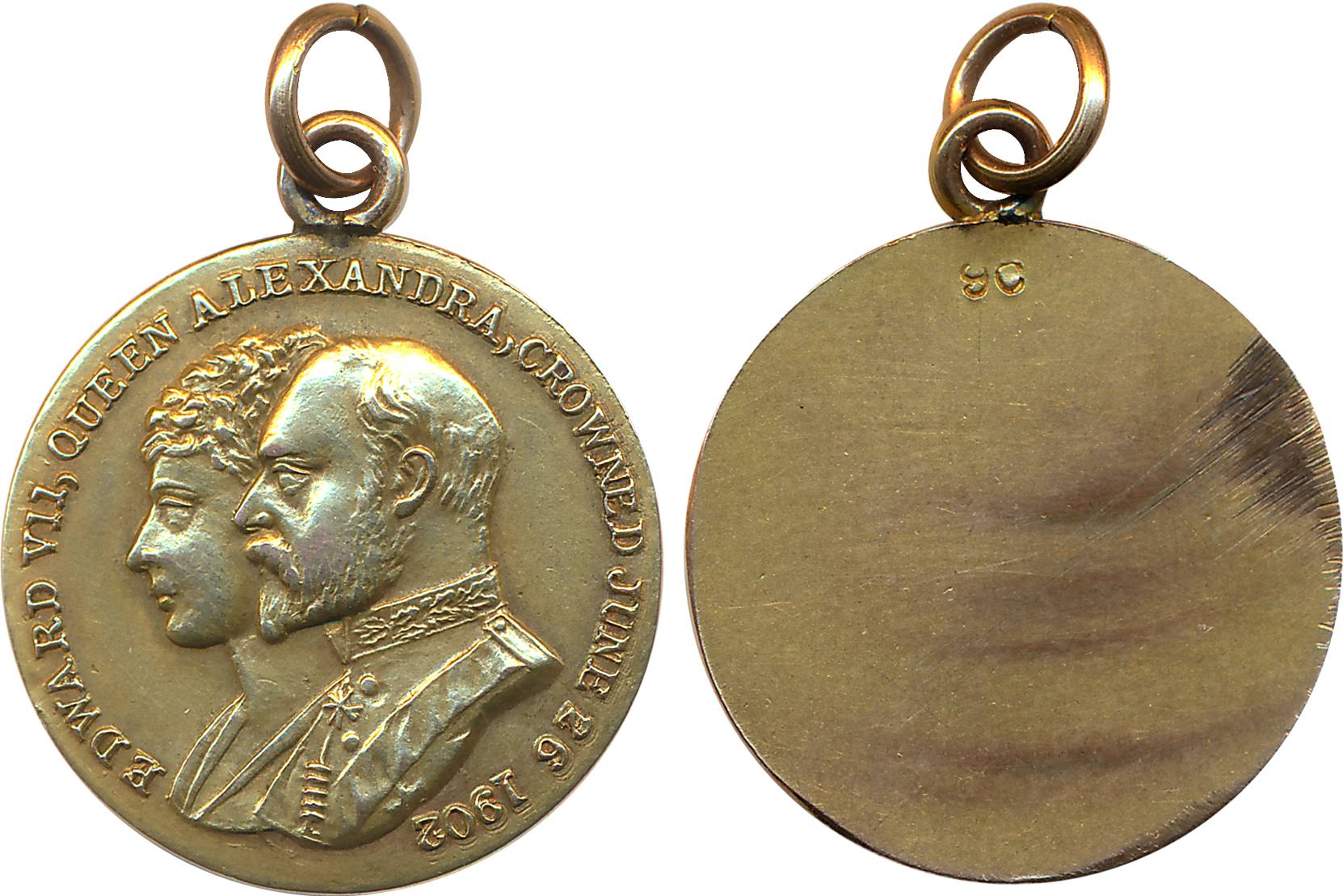 Edward VII, Coronation Medal Gold, 1902, 2.59g, Conjoined bust of King Edward VII and Quee