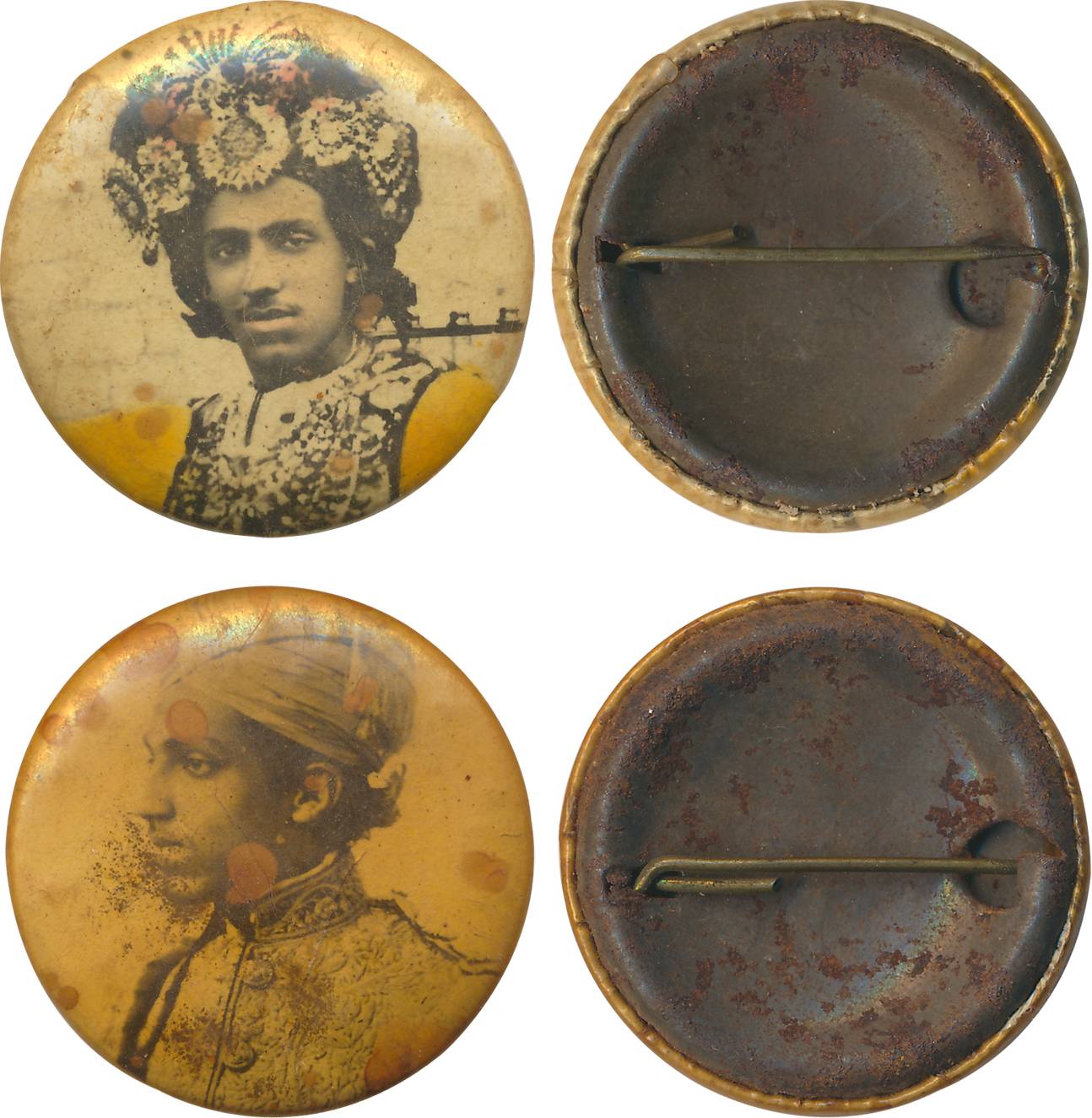 Bhawalpur , Sir Sadiq Muhammad Khan V, Badge (2), depicting royal Portrait facing. 2 badge