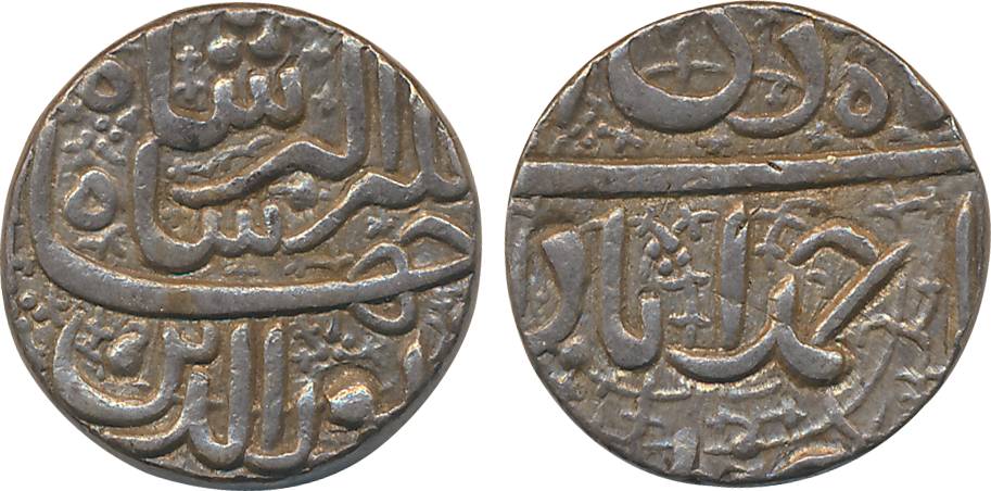 Jahangir, Silver Rupee, 11.43g, Ahmedabad Mint, Ilahi Month Di (KM# 145.2). Very fine+, sc