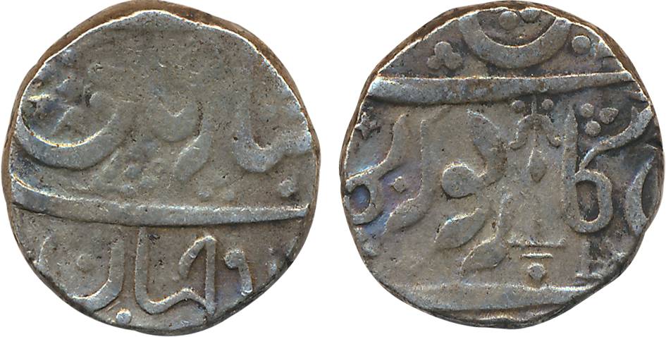 Sarkar Torgal, Silver Rupee, 10.90g, Badshah-i-zaman couplet, in the name of Muhammad Shah