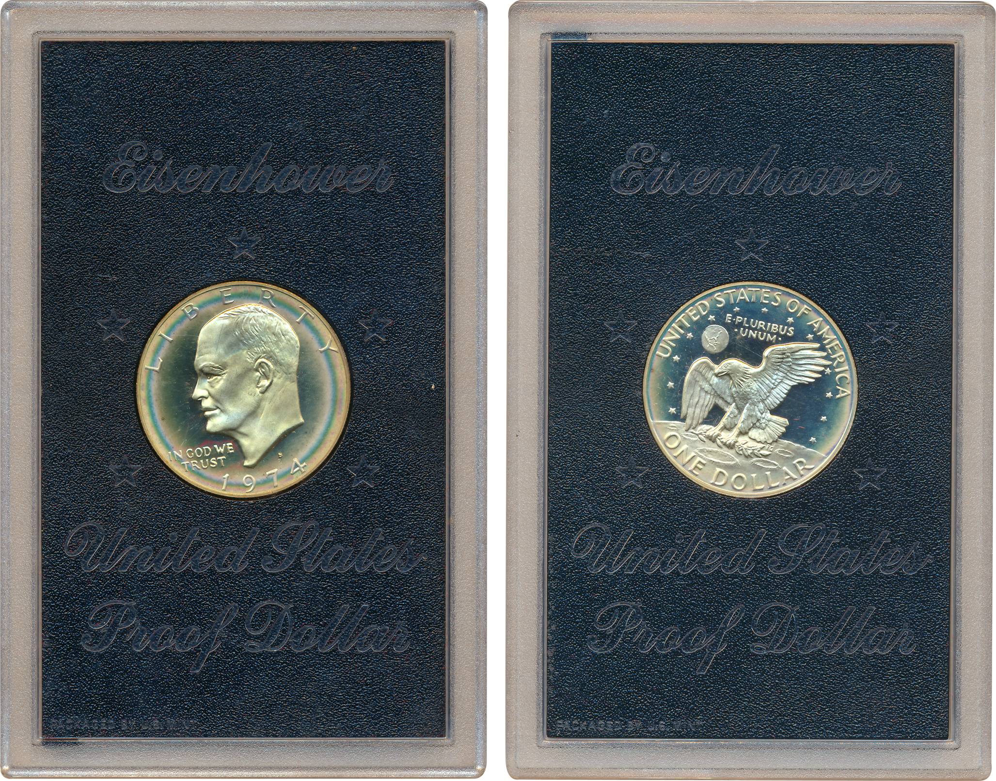United State of America, Proof, Silver 1 Dollar, 1971, “Eisenhower ”. In acrylic case with