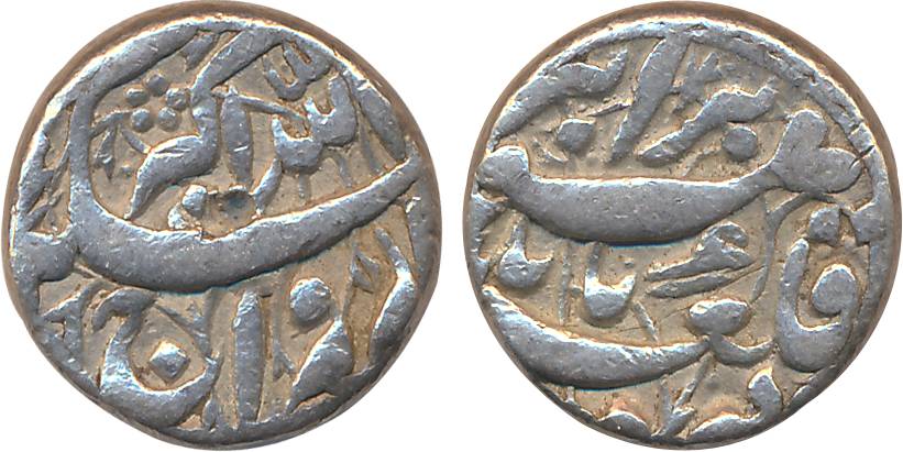 Akbar, Silver Rupee, 11.40g, Qila Bandhu Mint, (KM# 96.1). Very fine+, very rare.