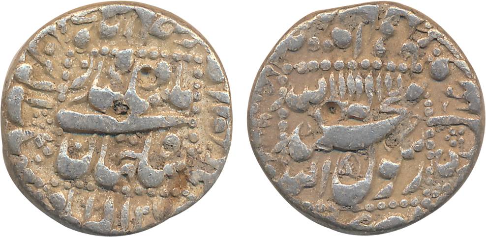 Shah Jahan, Silver Rupee, 11.33g, Akbarabad Mint, RY 6, central inscription within dotted 