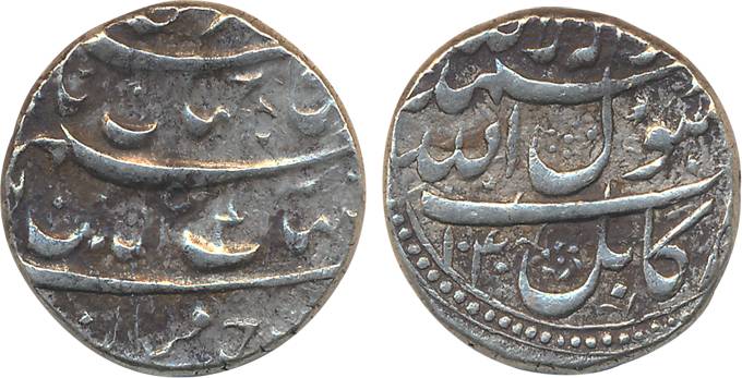 Shah Jahan, Silver Rupee, 11.42g, Kabul Mint, AH 1140/ RY 4 (KM# 224.11). Very fine, rare.