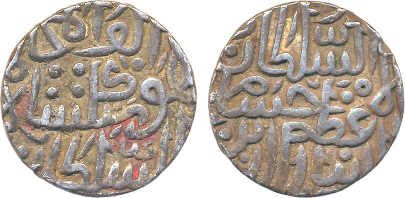 Hushang Shah, Silver Tanka, 11.13g (G&G# M3). Extremely fine, rare.