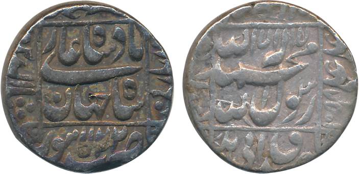 Shah Jahan, Silver Rupee, 11.29g, Lahore Mint, AH 1058/ RY 22, central inscription within 