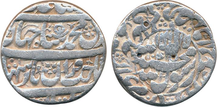 Shah Jahan, Silver Rupee, 11.25g, Multan Mint, AH 104X (KM# 227.8). Cleaned, very fine, ra