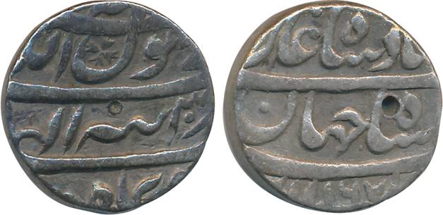 Shah Jahan, Silver Rupee, 11.34g, Tatta Mint, AH 1067/ RY 30, (KM# 224.18). Very fine, sca
