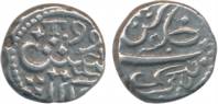 Silver, 1/5 Rupee, 2.27g, Tellicherry Mint, in the name of Alamgir II, AH 1214/ AD 1799, c