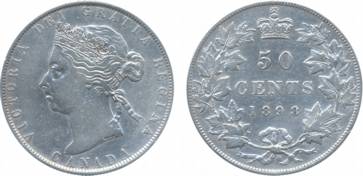 Canada, Victoria, Silver, 50 Cents, 1898, Obv: Bust to left, Rev: Denomination & date with