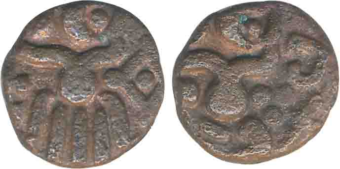 Venad Cheras, Copper, Kasu, 3.39g. Very fine.