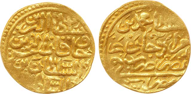 Ottoman Empire, Mehmet III bin Murad, Gold Sultani, 3.44g, Misr (Egypt) Mint, Obv: Arabic 