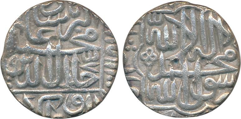 Akbar, Silver Rupee, 11.28g, Dar ul Khilafat Agra Mint, AH 985 (KM# 80.1A). Very fine, sca