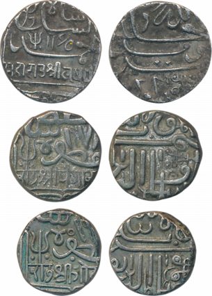 Silver Koris (3) 4.67g 4.65g 4.59g Rao Sri Khengarji II Rao Sri Gohodaji & Rao Sri Lakhpat