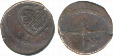 Copper Pice 10.45g “Error” AD 8118 (Instead of 1818) (KM# 200). Very fine rare.