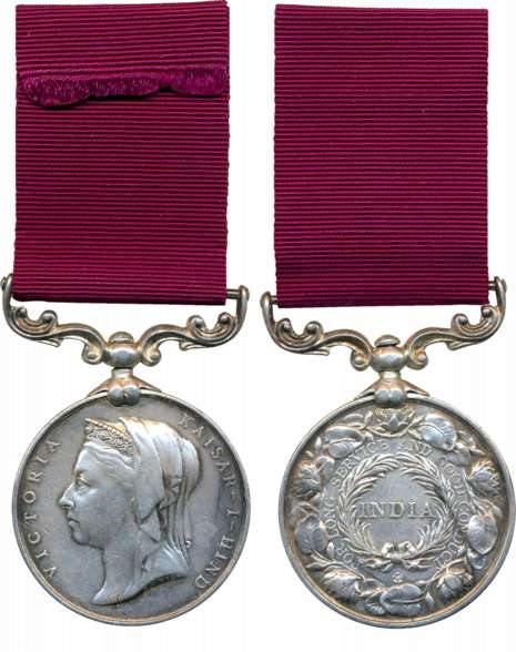 Victoria Indian Long Service & Good Conduct Silver Medal Awarded to “286 LAC NAICK BIR SIN