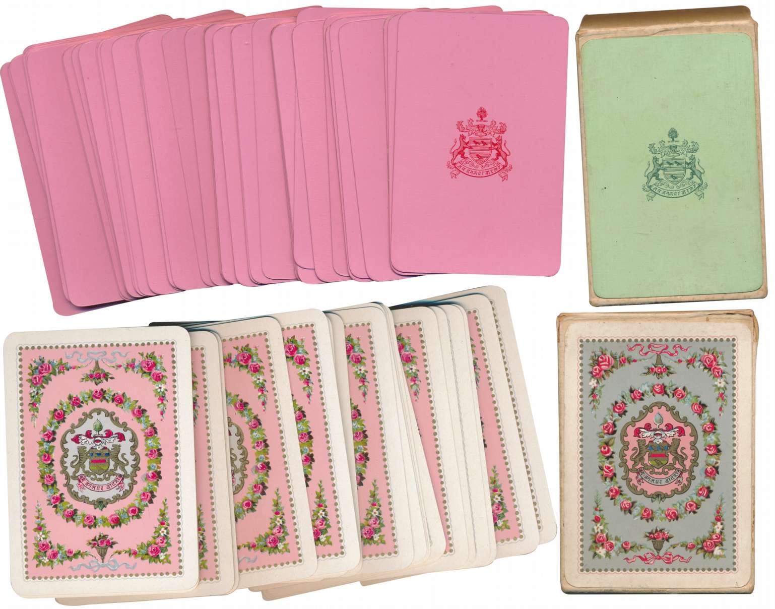 Bikaner State Playing cards 2 sets. In original case & detail paper. 2 sets.