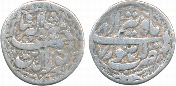 Jahangir, Silver Rupee, 11.14g, “Nur ud din” type, Lahore Mint, RY 7, Ilahi Month Tir (KM#