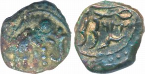 Tipu Sultan, Copper 1/4 Paisa, 1.83g, Sakkarkut Mint, AM 1226 (retro). Very fine+, very ra