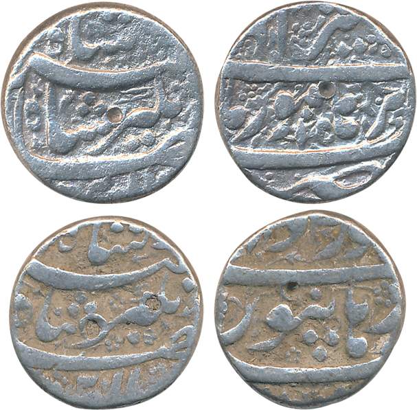 Jahangir, Silver Rupees (2), 11.33g, 11.22g, “Nur ud din” type, Burhanpur Mint, Ilahi Mont